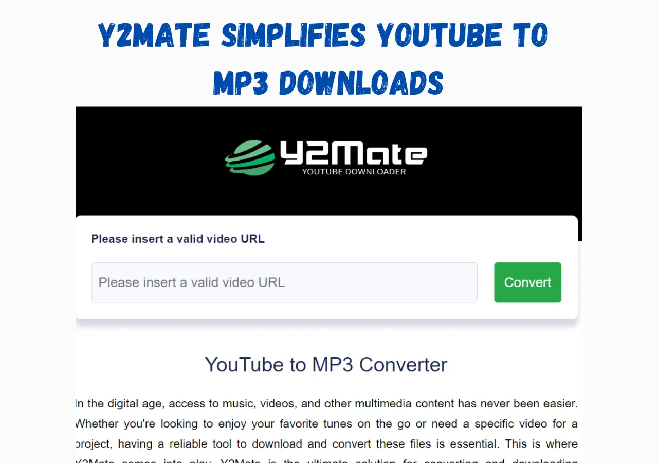 How Y2Mate Simplifies YouTube to MP3 Downloads in Seconds